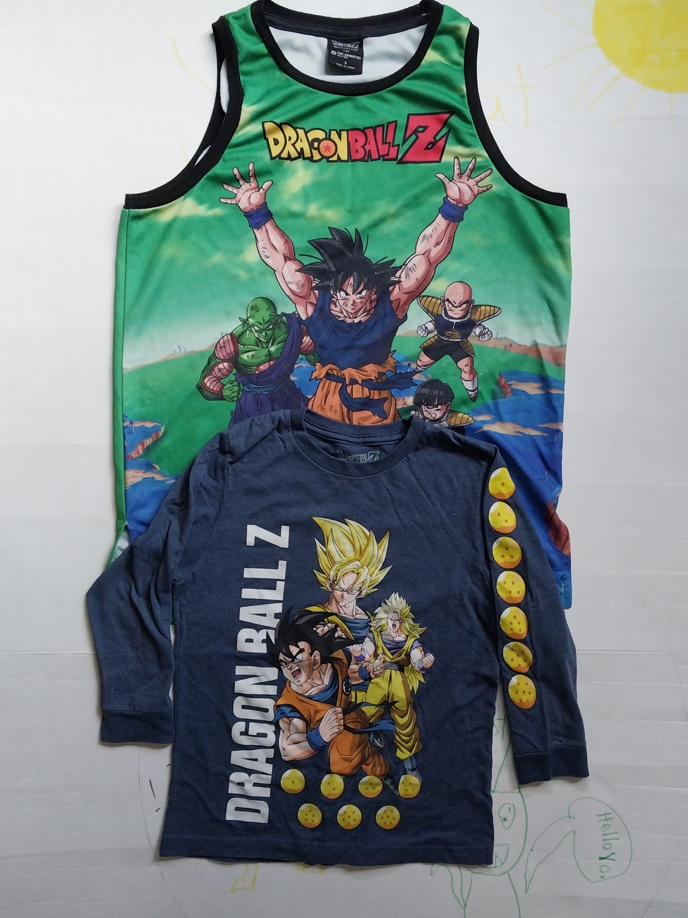 Dragon Ball Z Pack - Tank Top Men's Small, Long Sleeve Kids Size 6